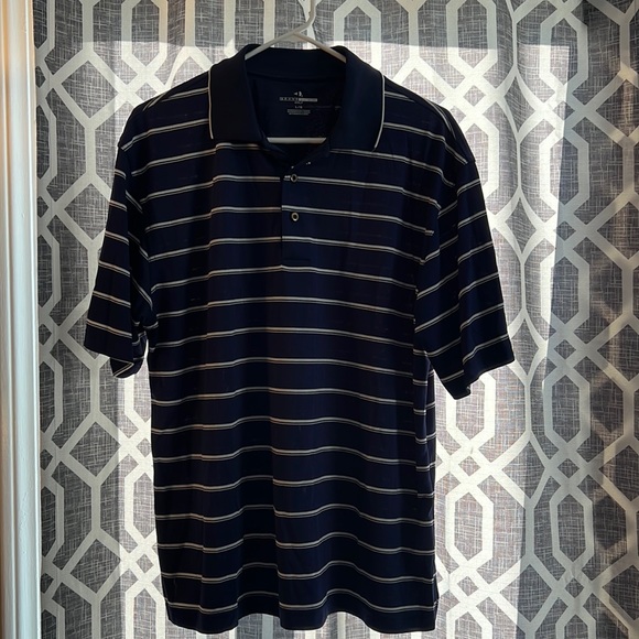 Navy and White Grand Slam Golf Shirt Size L - Picture 1 of 2